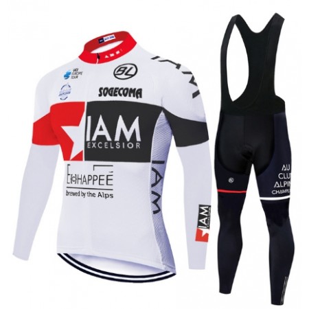 Tenue Cycliste Manches Longues et Collant à Bretelles 2020 IAM Cycling N001